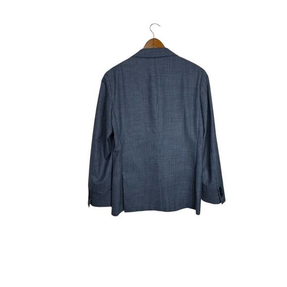 Gutteridge Italy Blue Plaid Blazer Wool Size 50 - Picture 2 of 10
